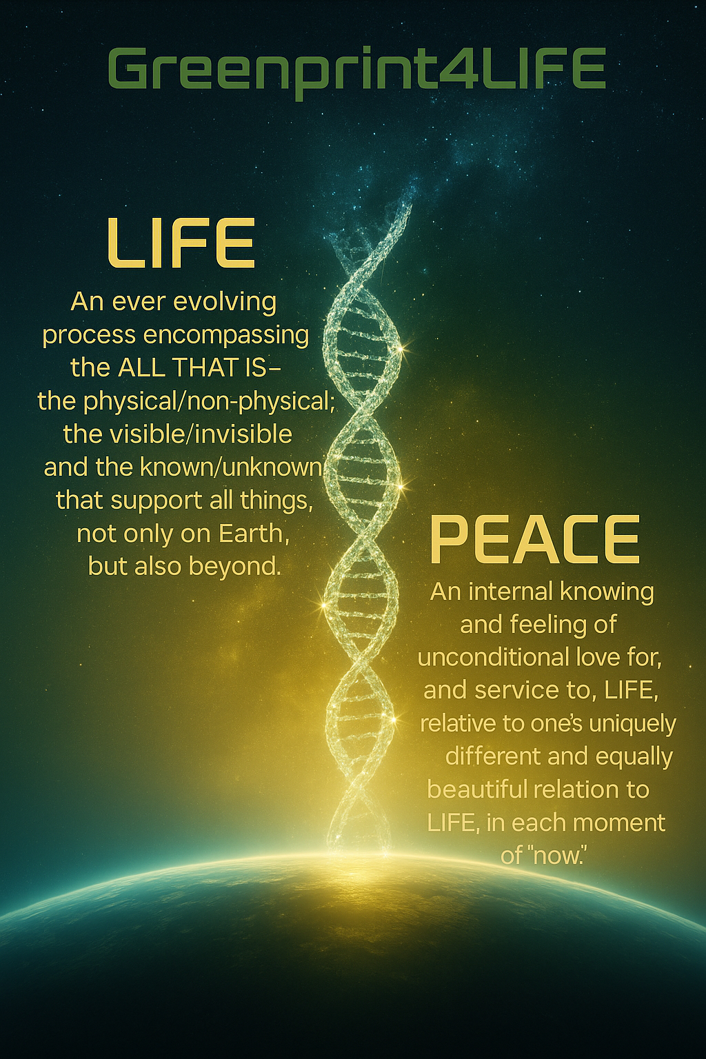 Global Peace As A Frequency - Not An External - Saviour - A Greenprint4LIFE